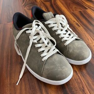 Men's NIKE Air Jordan 1 Centre Court Oil Green Leather Low Top Sneakers Shoes 10